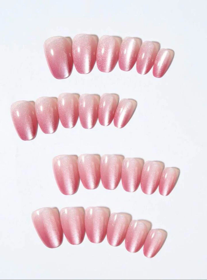 Cat Eye Ombre Oval Shape press-ons  Nails
