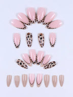 Medium Almond Press On Nails Leopard Press-On Nails