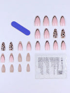 Medium Almond Press On Nails Leopard Press-On Nails