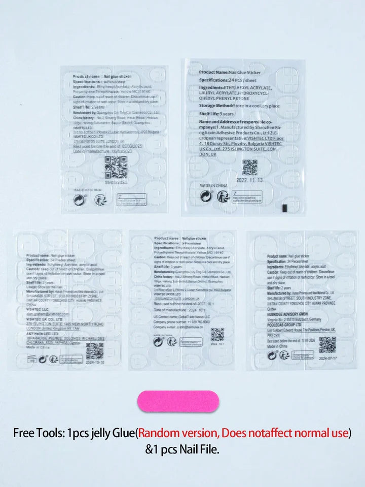 Purple Baby Boomer Press On Nails