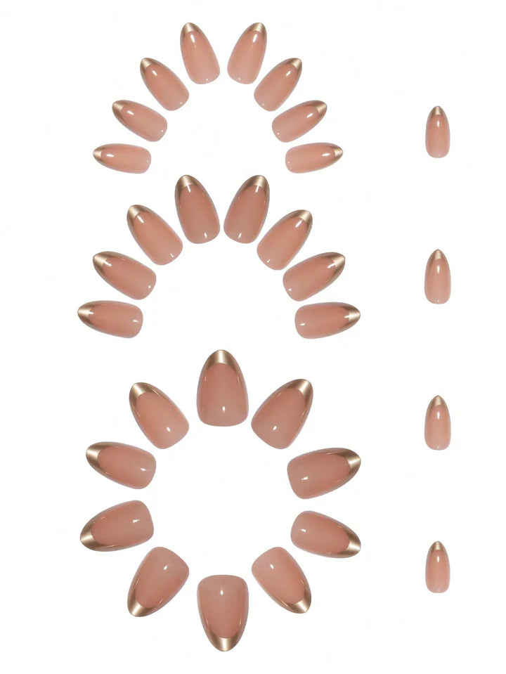 Gold French Style Press-on Nails