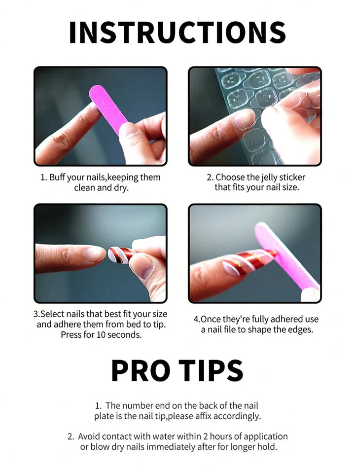 Gold French Style Press-on Nails