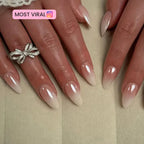 Nude Ombre Almond Press On Nails