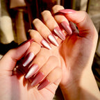 Plum Cat Eye Press On Nails