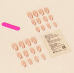 Silver Glitter Edge See-through Coffin Shaped Nails