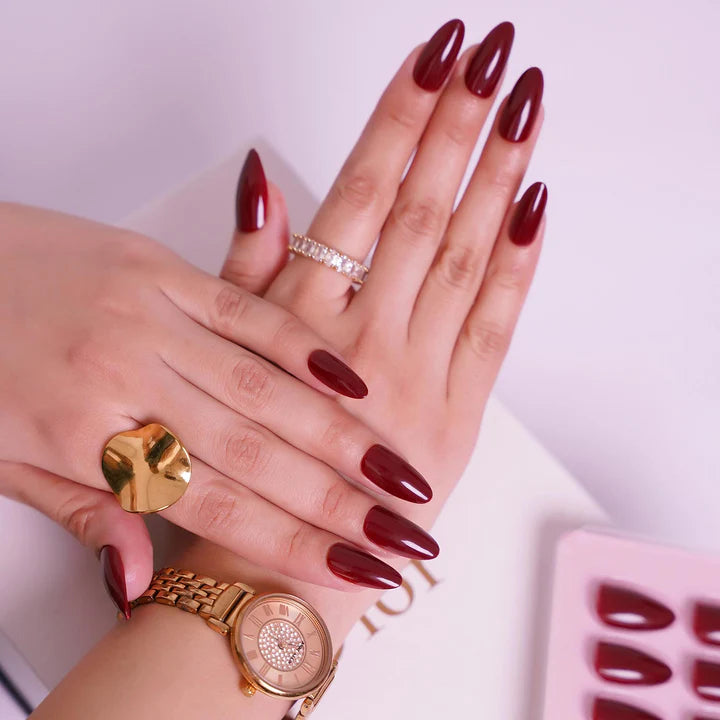 Pinterest Trending Deep Cherry Nails