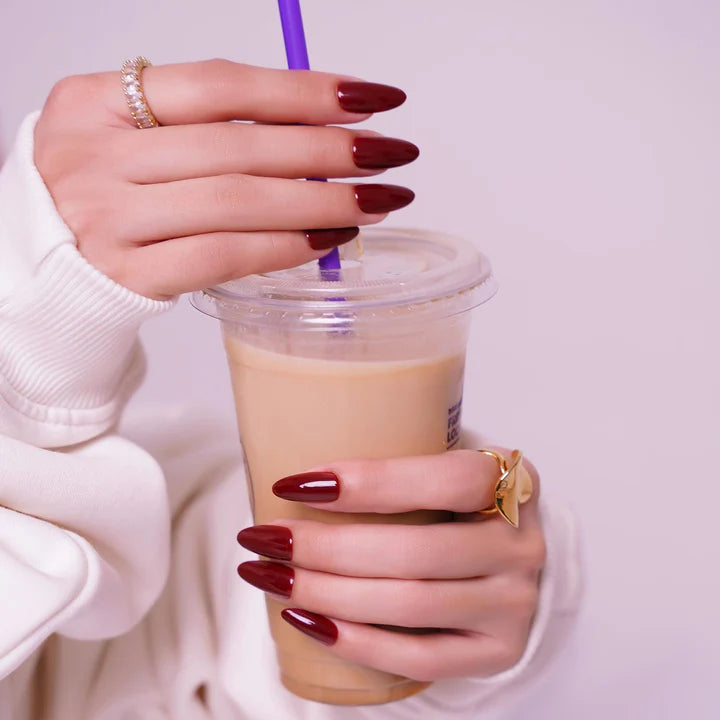 Pinterest Trending Deep Cherry Nails