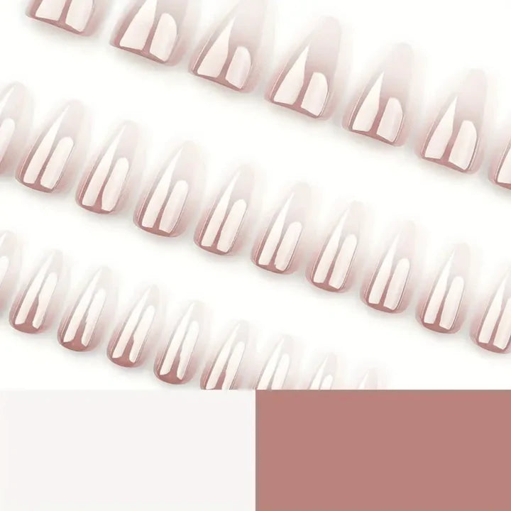 Nude Ombre Almond Press On Nails