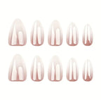 Nude Ombre Almond Press On Nails