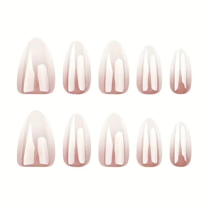 Nude Ombre Almond Press On Nails