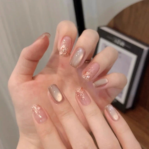 Rose Gold Glitter Press-on Nails Kit in Pakistan