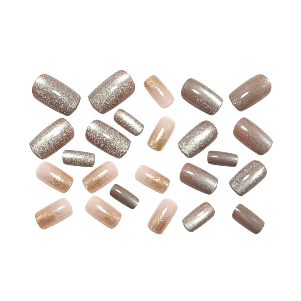 Rose Gold Glitter Press-on Nails Kit in Pakistan