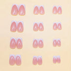 Short Square White French Nails