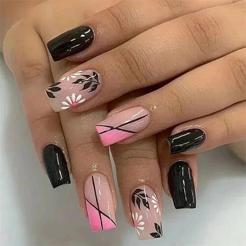 Ballet Press-On Nails Set 24Pcs Glossy Finish