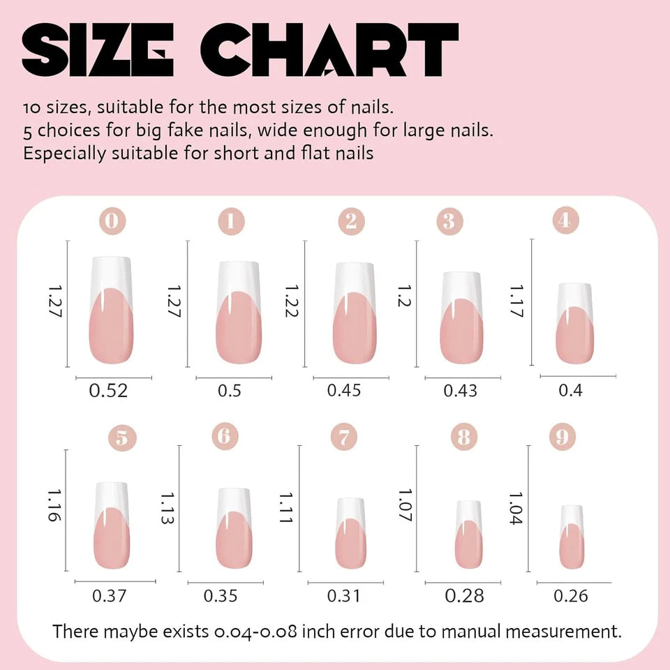 Blue square Fish Design Press-On Nails – 24Pcs Set