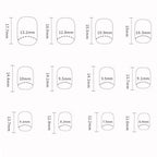 Square Shape Handmade Press On Nails, 10 Pcs