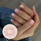 Square False Nails French Manicure Fake Tips